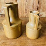 Duo of small pitchers in Brenne sandstone