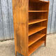 Vintage oak bookcase with compass base