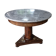 Pedestal table above marble