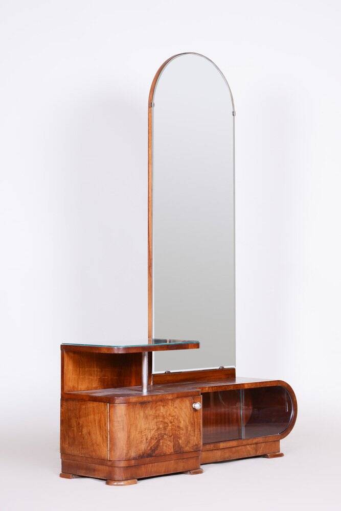 Art Deco Dressing Mirror in Walnut, Czech, 1920s