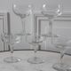 Set of 5 champagne glasses engraved in crystal 30s