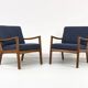 Fauteuils Senator en Teck et Laine par Ole Wanscher pour France & Søn, 1960s