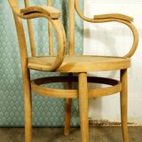 Viennese curved wooden bistro armchair