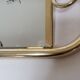 Wall coat rack in vintage gilded metal 60 cm