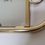 Wall coat rack in vintage gilded metal 60 cm