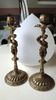 Pair of anthropomorphic candlesticks/Servants of the king holding the flame. In gilded bronze