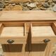 Superb antique Parisian sideboard in solid ash, industrial furniture style.