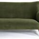 Vintage 1960s olive green velvet canapé – faithful replica, entirely
