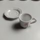 6 tasses Niderviller blanches et roses à décor de fleurs