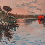 Gómez Fusté - Large Post Impressionist Sunset