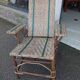 Rattan Chaise Longue Armchair, late 19th century Belle Epoque.