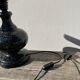 Black Memphis 80 speckled ceramic lamp base