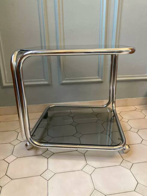 Table basse à double niveau des années 1970
