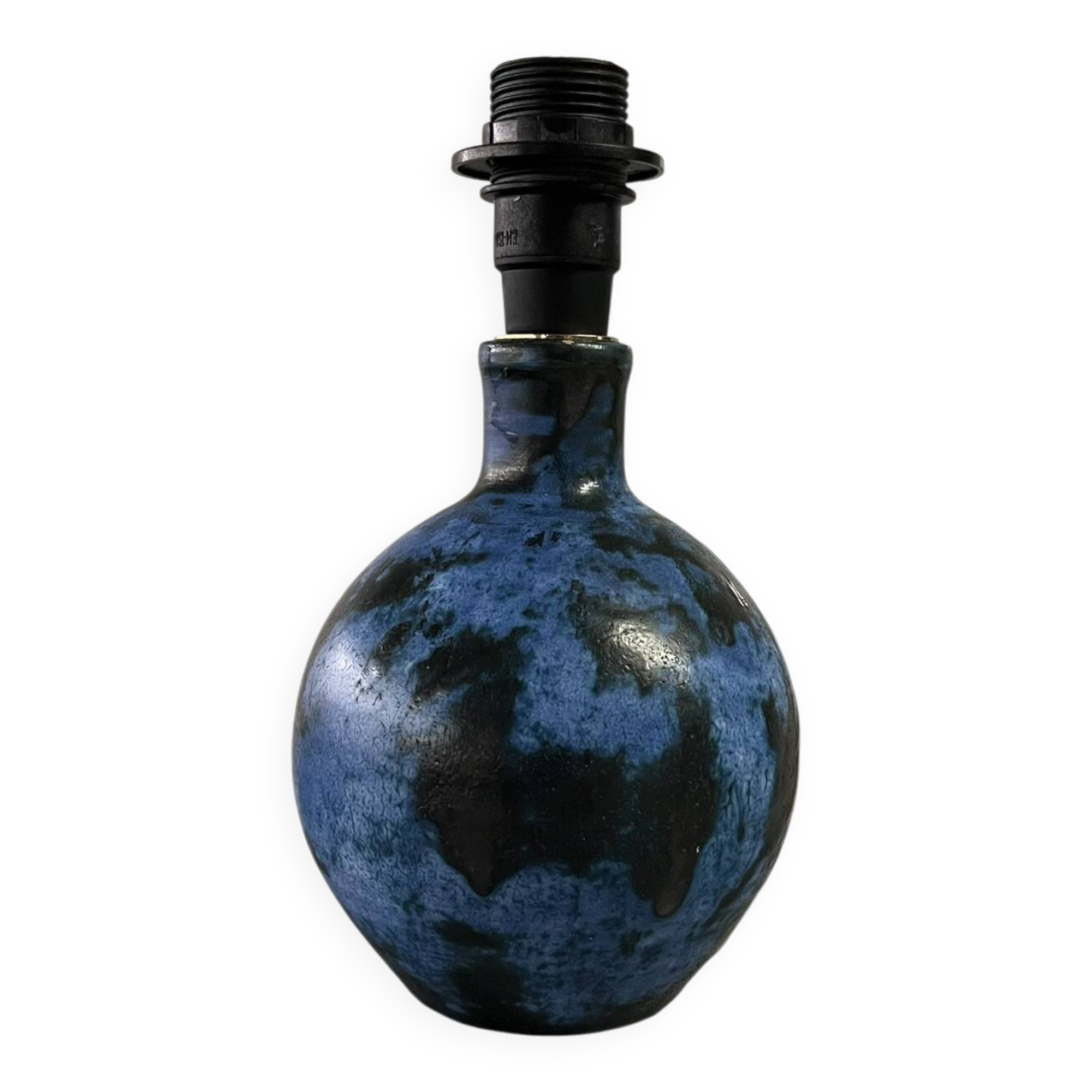 Blue ceramic lamp by Jacques Blin