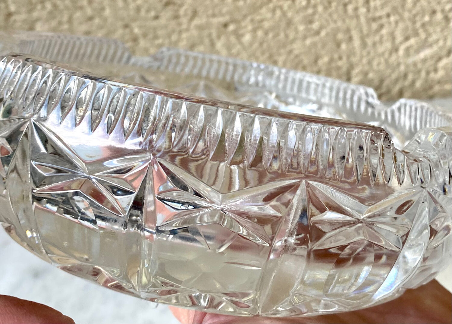 Bohemian crystal ashtray Bleikristall West Germany 60s