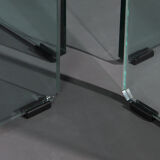 Table à manger en verre Peter Ghyczy des années 70