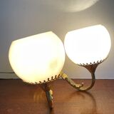 Brass and opaline wall lamp 60s