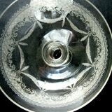 Coupes à champagne cristal Baccarat style Louis XV gravées d'acanthes et de rubans