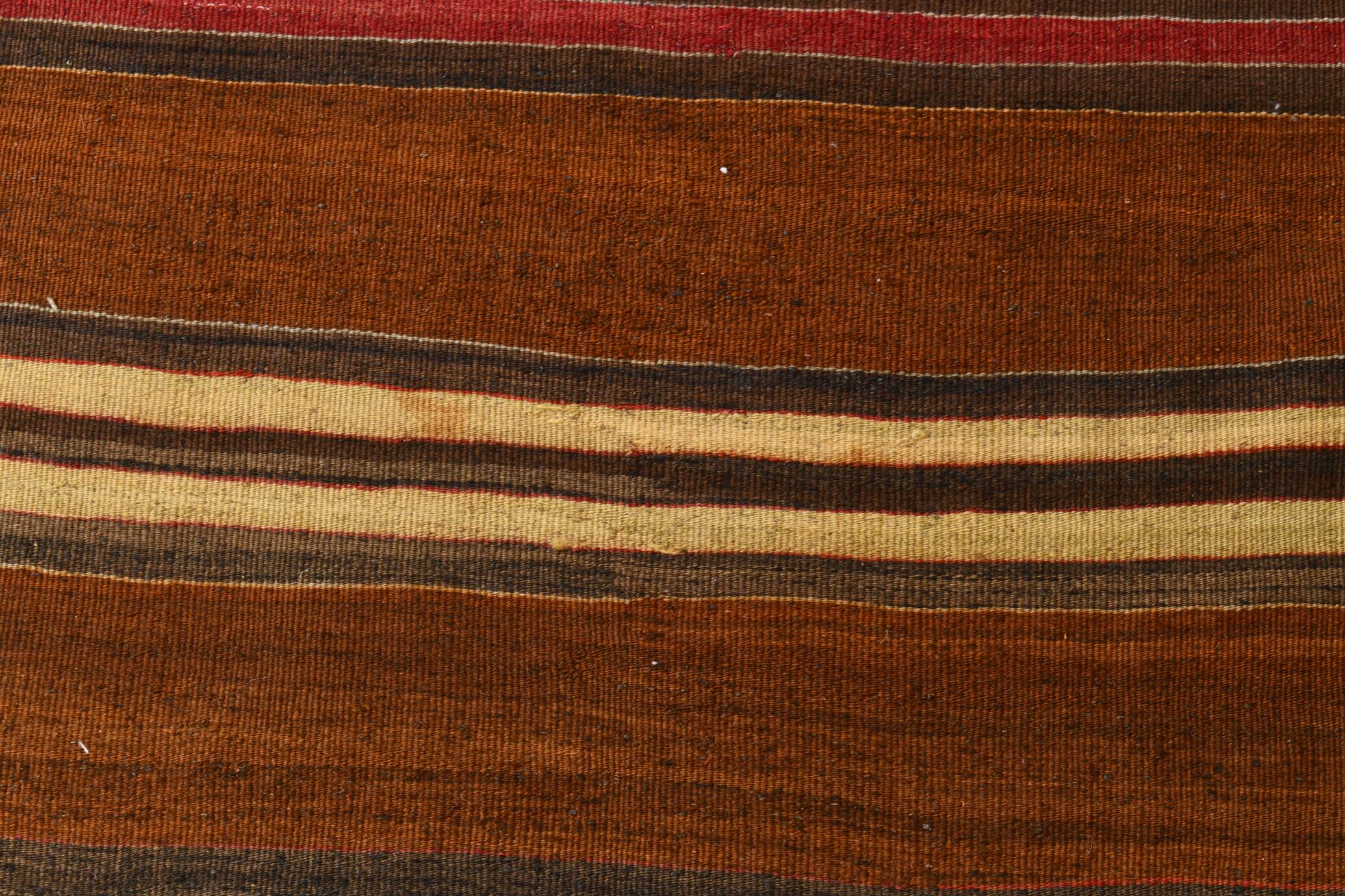 Tapis persan Kilim bordeaux et rouge, 75 x 387 cm