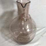 Carafe verseuse en verre soufflé bullé
