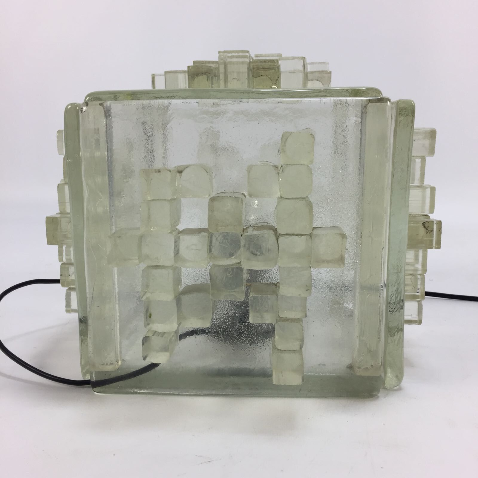 Italian Crystal "Apis" Table Lamp from Poliarte, 1960s