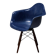 Indigo blue Charles Eames "PAW" armchair by Herman Miller, mid-century modern.