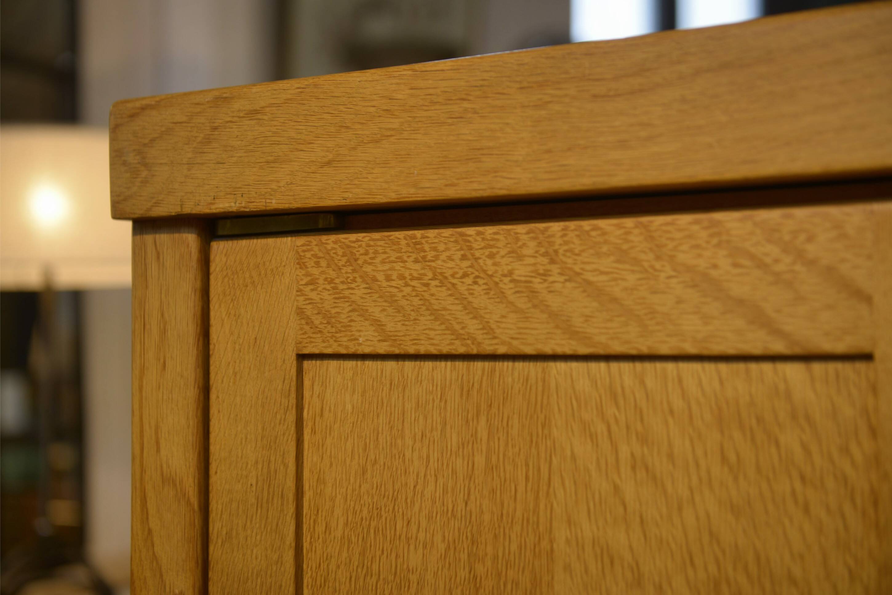 Oak wardrobe by Guillerme and Chambron 1950s