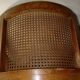 Fauteuil cabriolet très ancien & assise en cuir