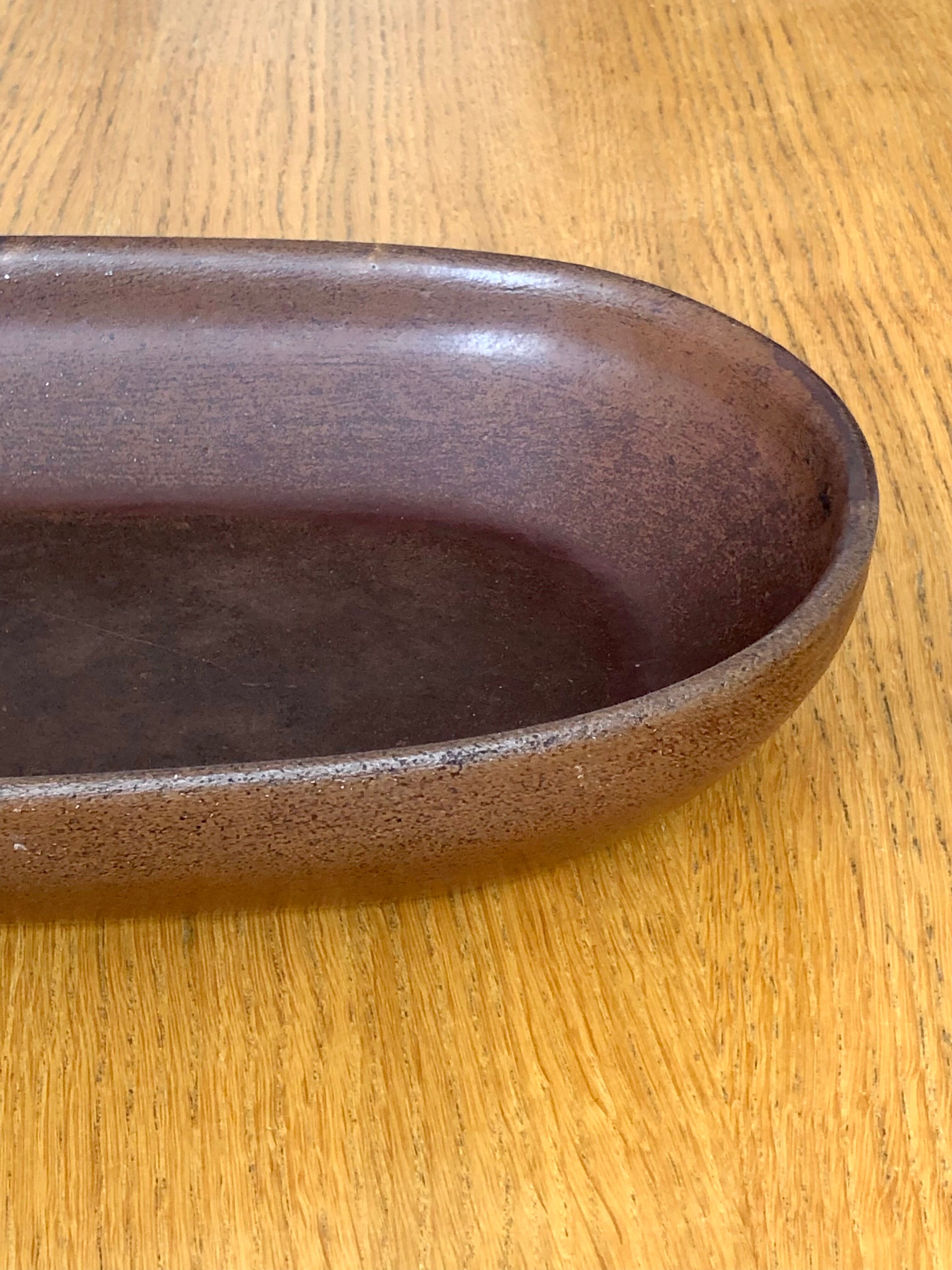 Vintage brown Dutch ceramic dish