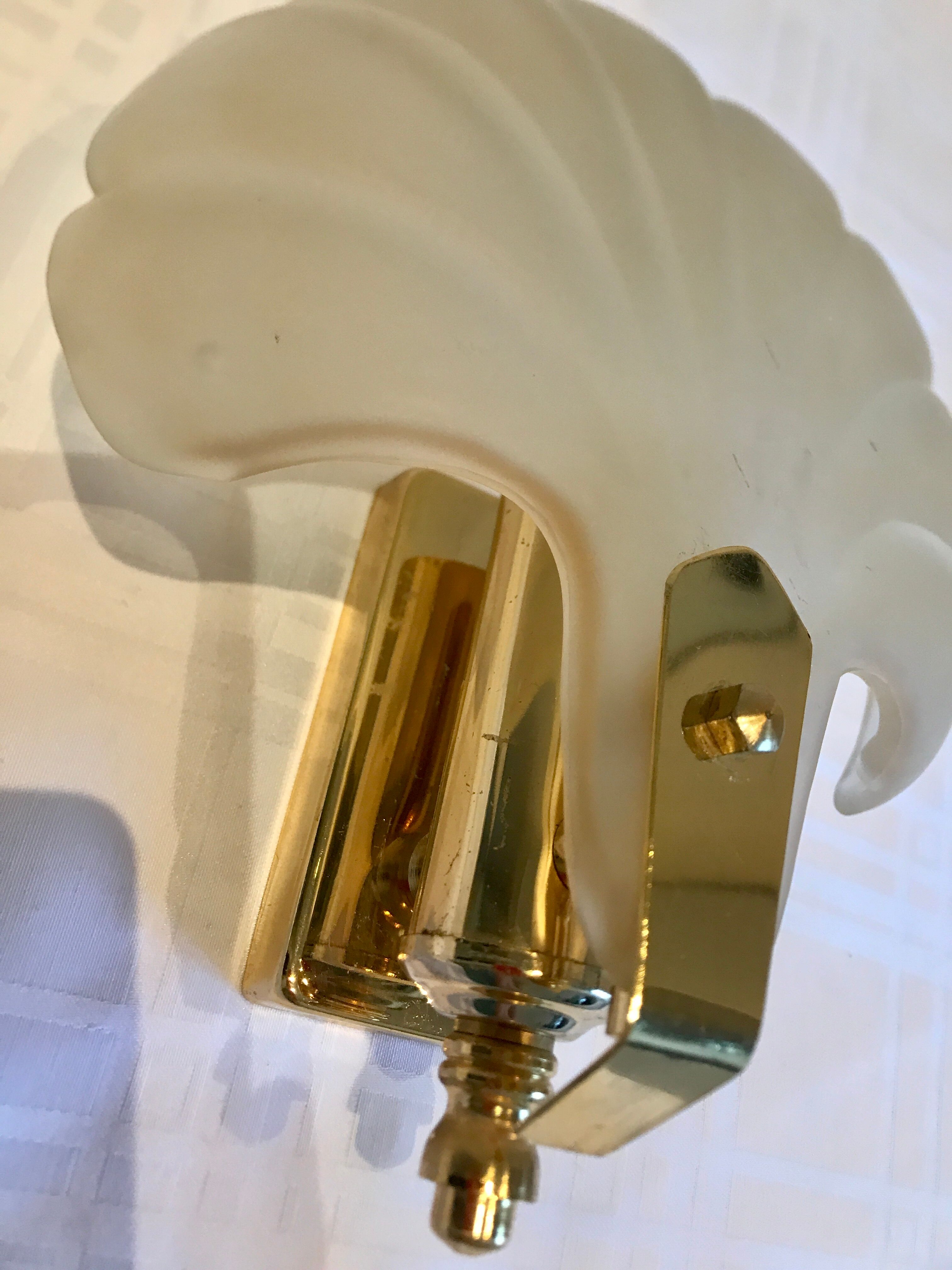Pair of shell sconces