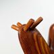 Large Danish carved wooden snail sculpture from the mid-century, 1960s.