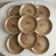 Set of 10 brown speckled stoneware plates