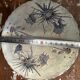 Ceramic plate signed by Marie-Madeleine Jolly – thistle decoration – year