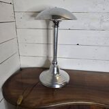 Chromed metal mushroom lamp from the 70s, 58 cm H