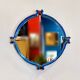 Vintage mirror with a Murano glass frame, Italy, 1970s.