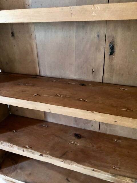 Antique wooden craft shelf
