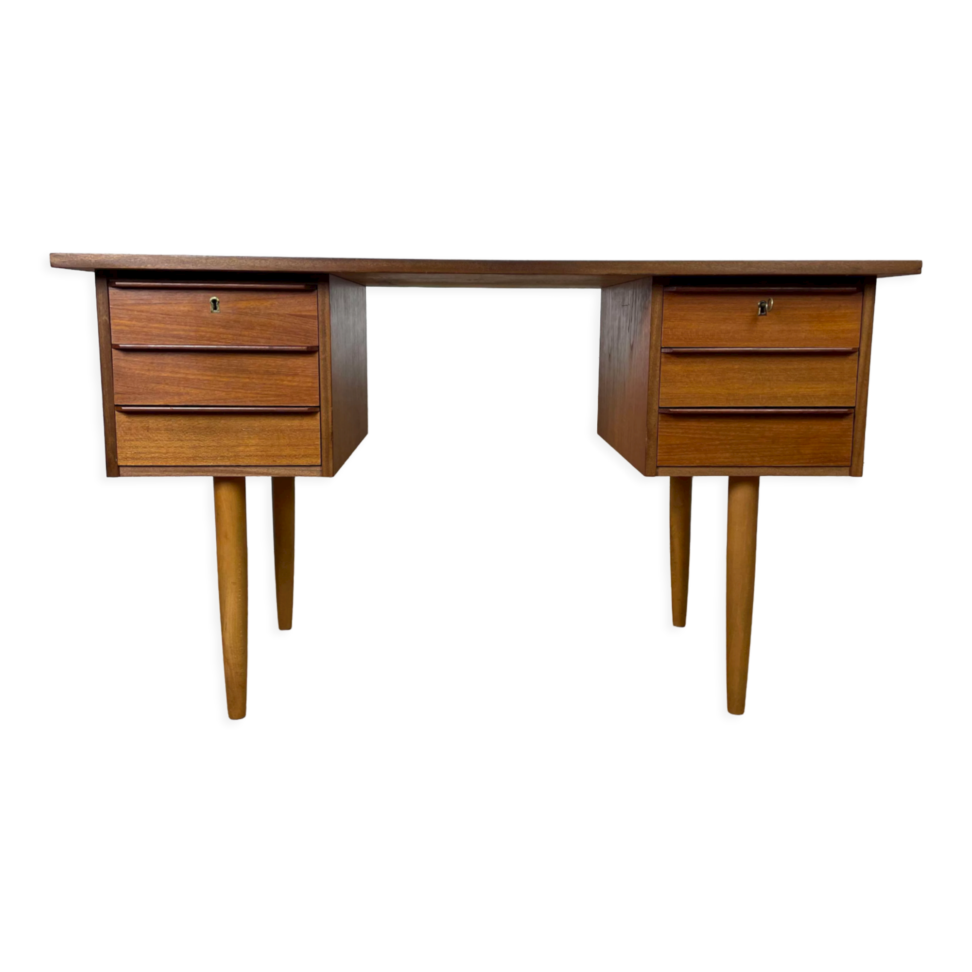 Vintage Scandinavian teak desk, 60s