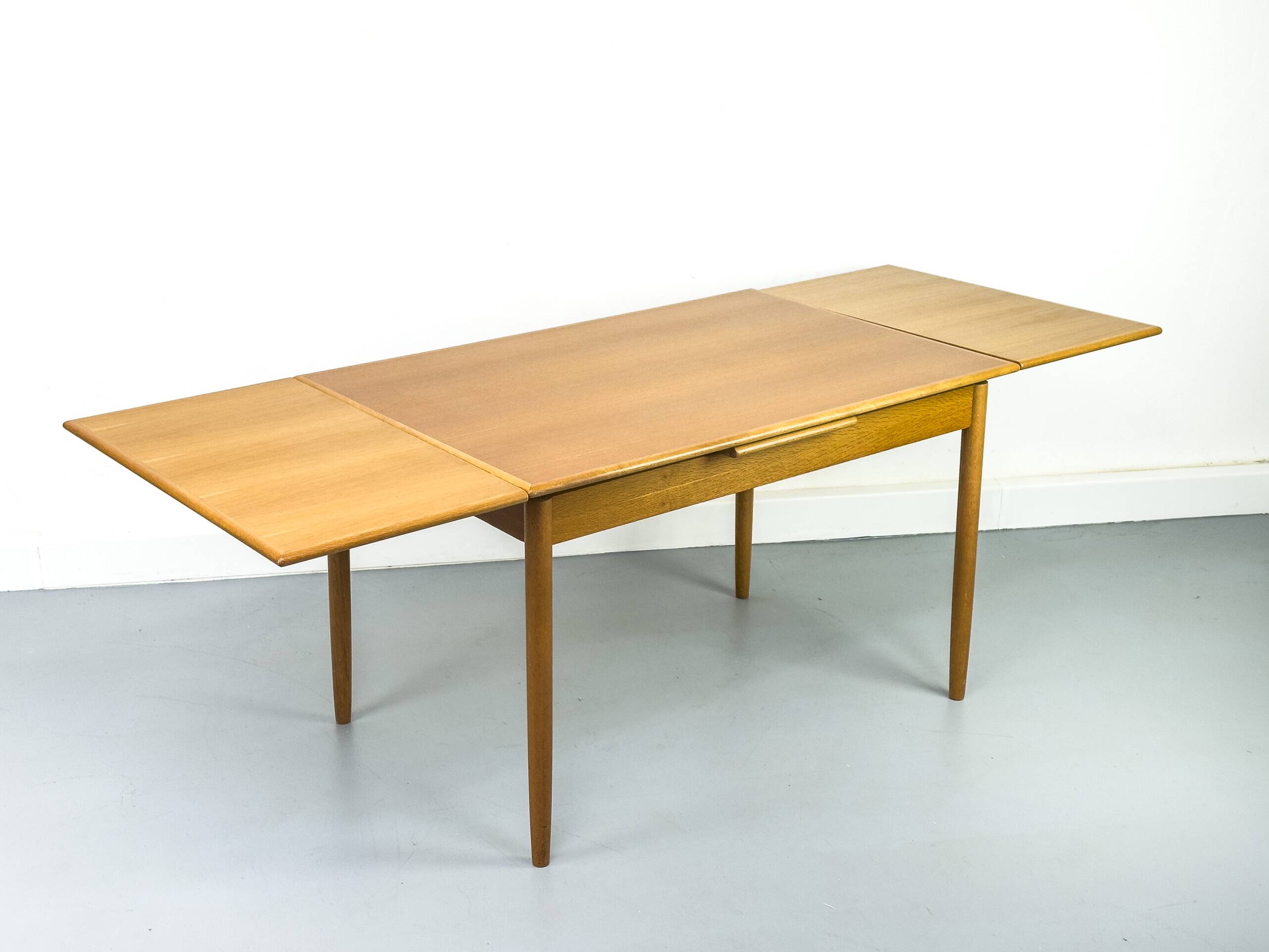 Danish Extendable Oak Dining Table, 1960s