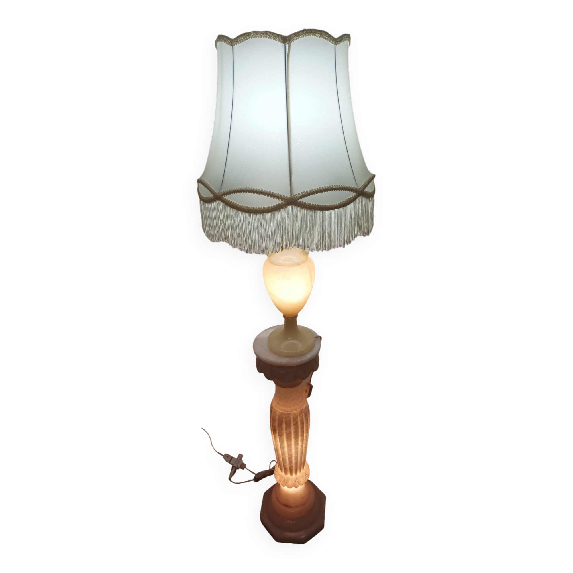 Alabaster lamp and column