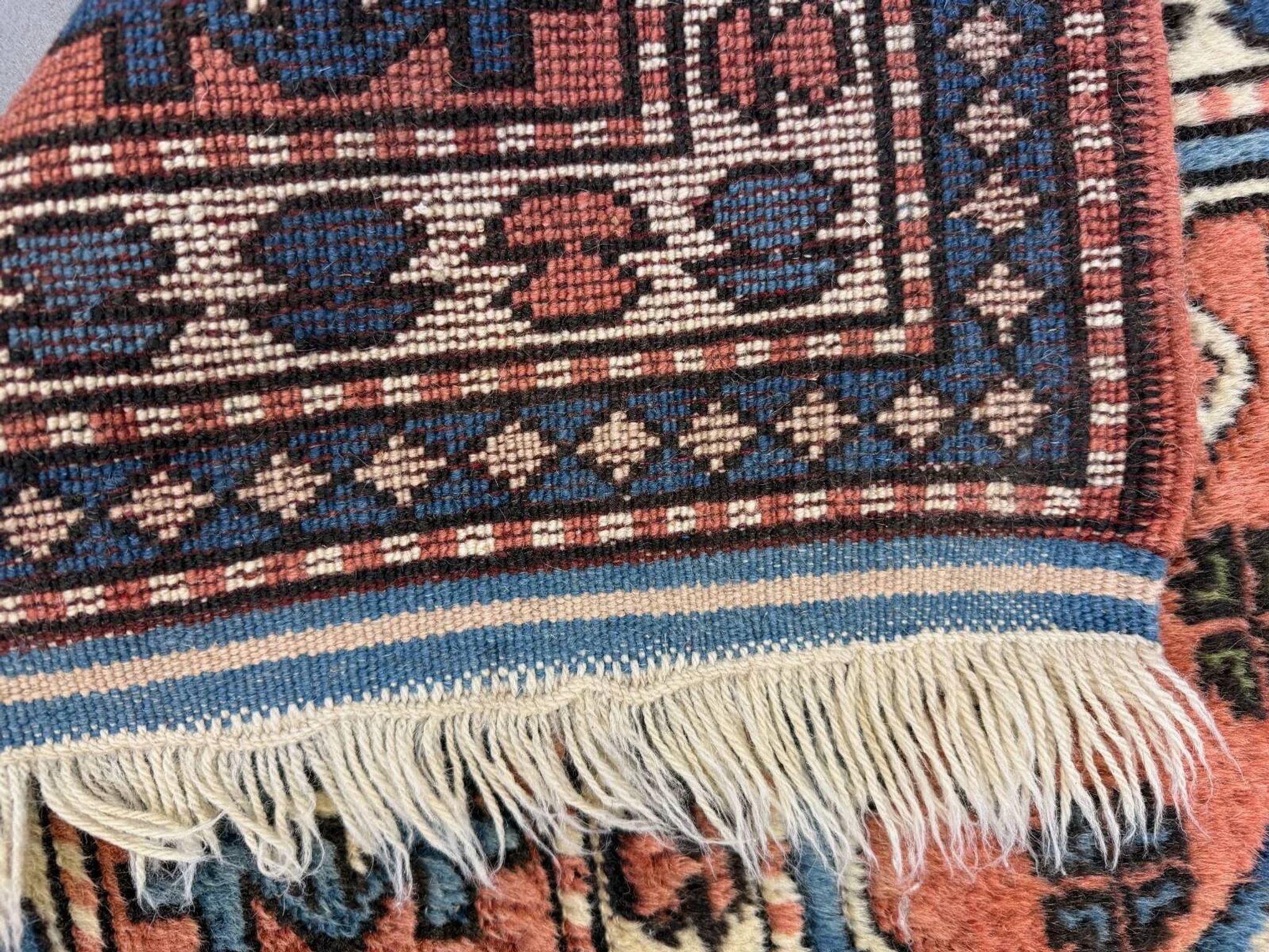 Turkish Kazak rug 270x166 cm vintage carpet, tribal handwoven large 2526