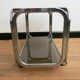 Space Age coffee table in smoked glass and chrome steel, 1970s