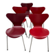 Series 7 Chairs by Arne Jacobsen for Fritz Hansen, red