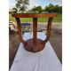 Art Deco walnut table with a mirror top.