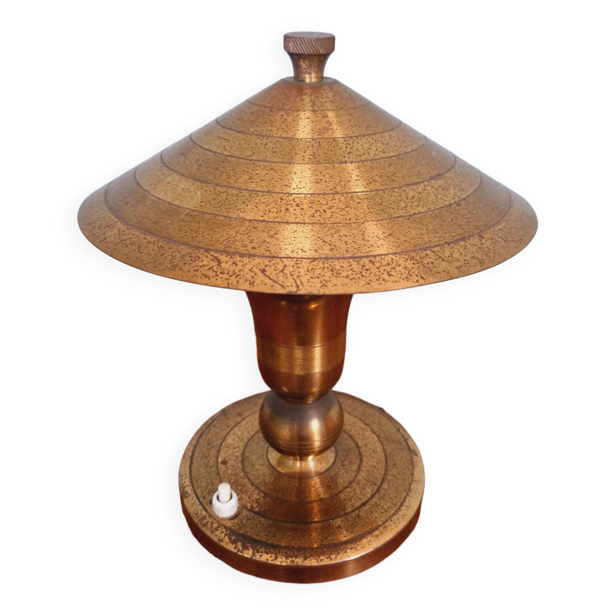 Lampe Art Déco en laiton, années 1920-30