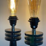 Pair of marble lamps 1980.