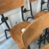 Lot of 6 vintage school chairs
