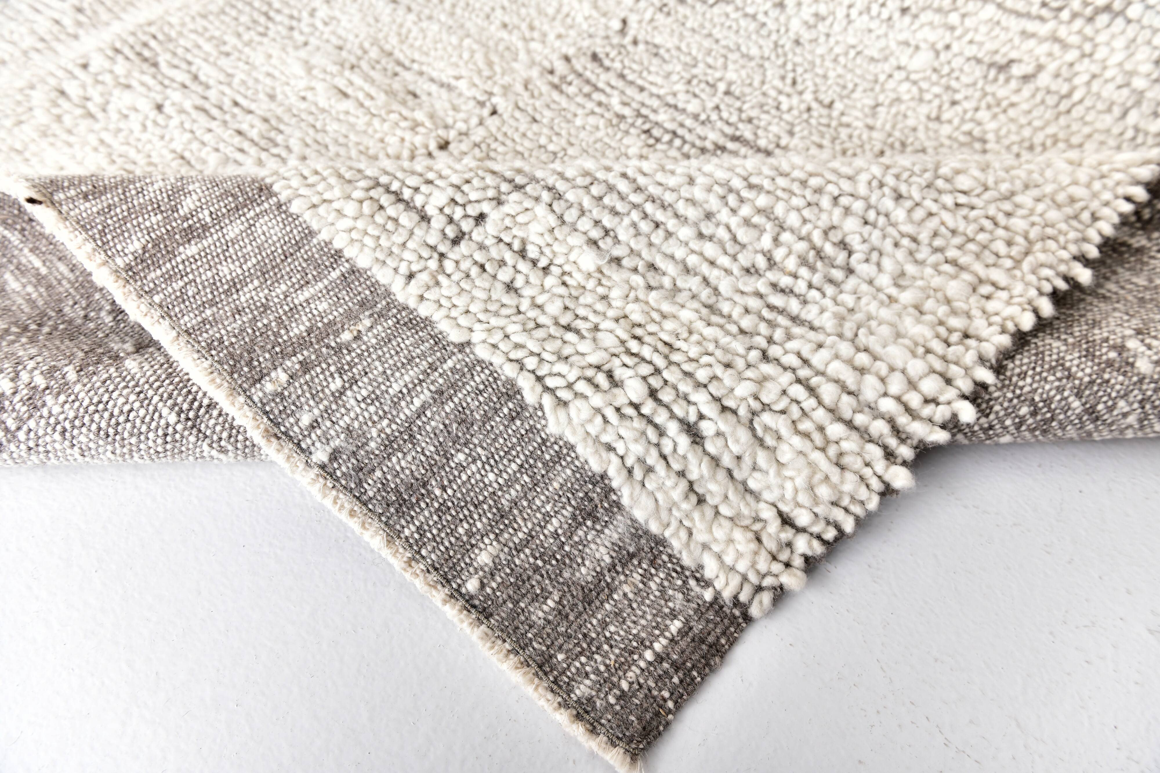 7x10 Brown White Handmade Turkish Vintage Rug 209x298Cm