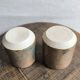 Set of 2 ceramic coffee cups, handcrafted stoneware, glazed