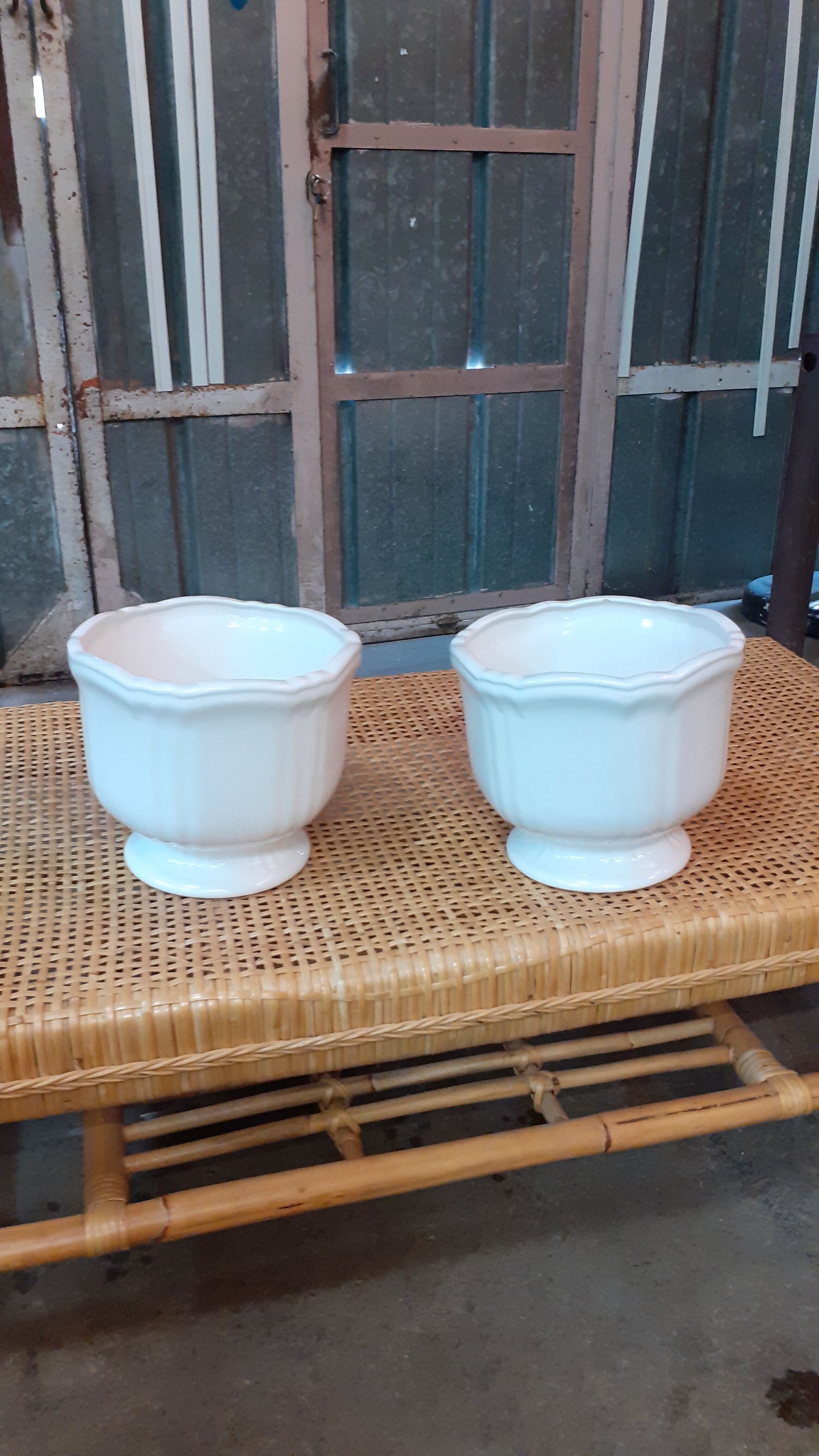 Paire de cache pot vintage