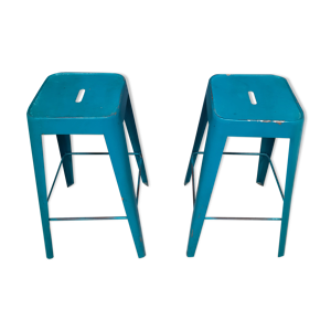 Paire de tabourets de bar industriel